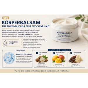 DEFENCE MY BODY Hydrabalm - Feuchtigkeitsspendende Reichhaltige Creme 48h- 320 ml NEU